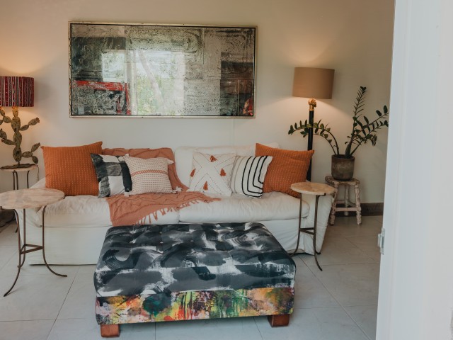 a5 Couch front of tv